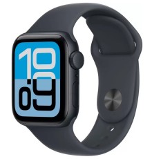 Apple Watch SE 3 44 мм (алюминиевый корпус, полуночный/полуночный, спортивный силиконовый ремешок M/L)