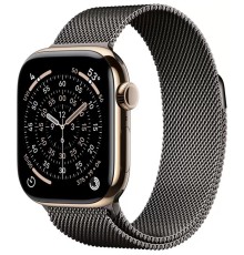 Apple Watch Series 11 LTE 42 мм (титановый корпус, золотистый/сланец, миланская петля)