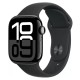 Apple Watch Series 10 46 мм (алюминиевый корпус, черный/черный, спортивный силиконовый ремешок S/M)