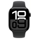 Apple Watch Series 10 46 мм (алюминиевый корпус, черный/черный, спортивный силиконовый ремешок S/M)
