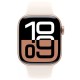 Apple Watch Series 10 42 мм (алюминиевый корпус, розовое золото/звездный свет, спортивный силиконовый ремешок S/M)
