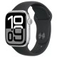 Apple Watch Series 10 42 мм (алюминиевый корпус, серебристый/черный, спортивный силиконовый ремешок S/M)