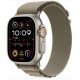 Apple Watch Ultra 2 LTE 49 мм (титановый корпус, титановый/оливковый, текстильный ремешок размера L)