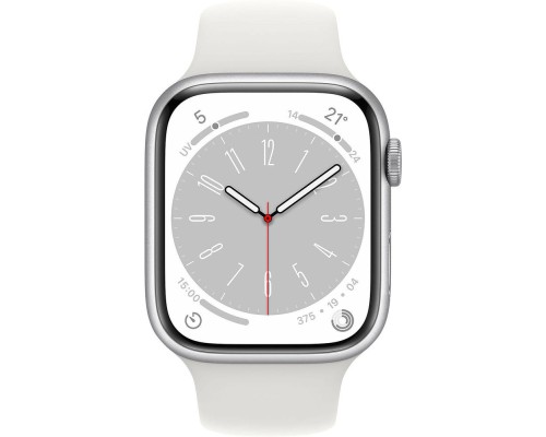 Apple Watch Series 8 45 мм алюминиевый корпус, серебристый/белый Apple Watch Series 8 45 мм алюминиевый корпус, серебристый/белый