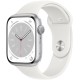 Apple Watch Series 8 45 мм алюминиевый корпус, серебристый/белый