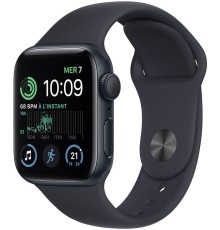 Apple Watch SE 2 44 мм (алюминиевый корпус, полуночный/полуночный, спортивный силиконовый ремешок)
