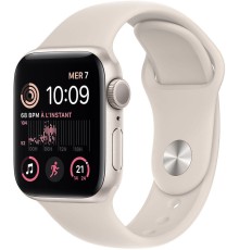 Apple Watch SE 2 40 мм (алюминиевый корпус, звездный свет/звездный свет, спортивный силиконовый ремешок)